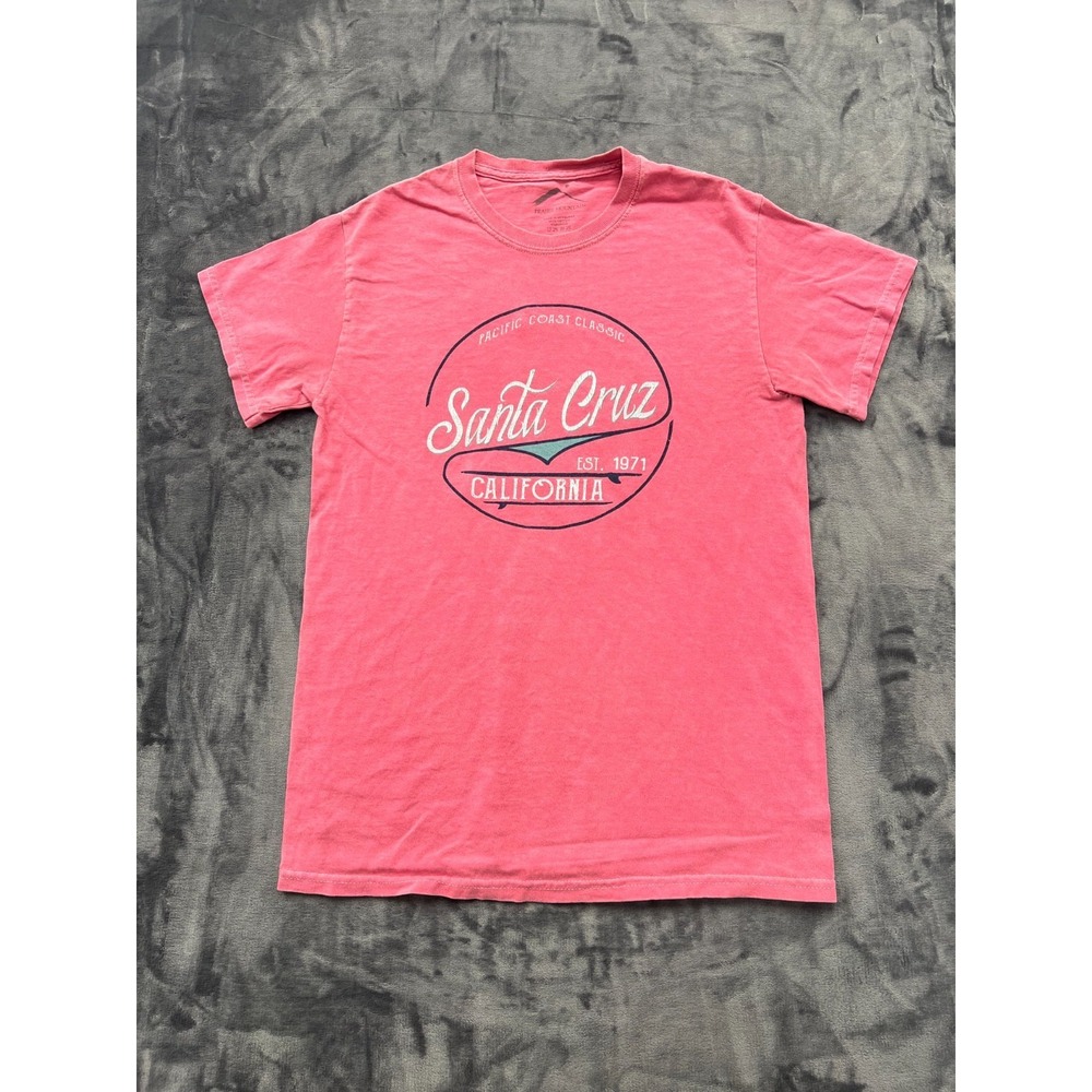 Prairie Mountain T Shirt‎ Boys Small Pink Santa Cruz Pacific Coast Classic Print